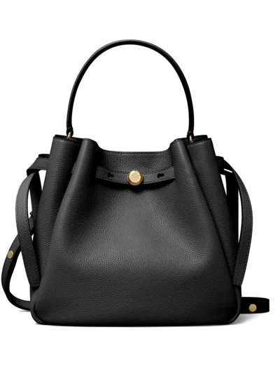 Tory Burch Women Black Romy Small Bucket Bag, Onesize Luxury Bucket Bags For Women Darveys