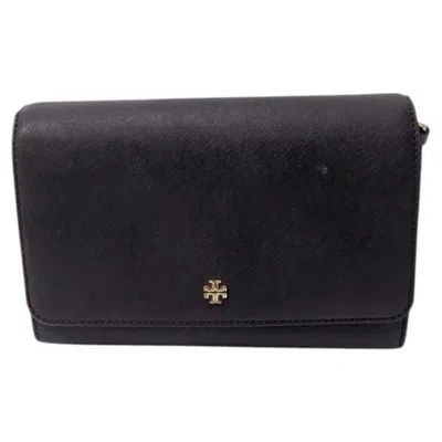 Pre-owned Tory Burch Black Saffiano Leather Small Handbag