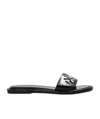 Tory Burch Logo-detailing Slides In Black