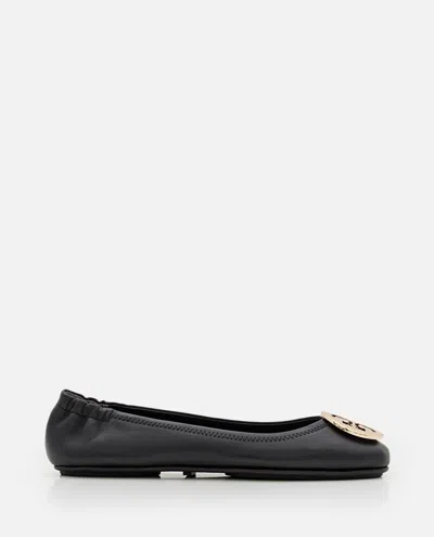 TORY BURCH BLACK SLIP ON BALLET FLATS