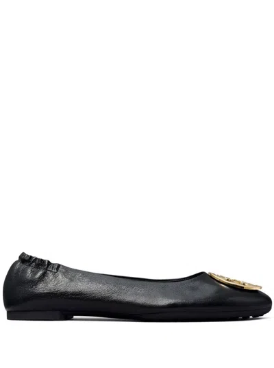 TORY BURCH BLACK SLIP ON BALLET FLATS
