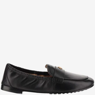 TORY BURCH BLACK SLIP ON LOAFERS
