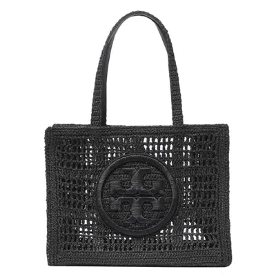 Tory Burch Black Small Hand-crochete Ella Tote Bag