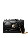 TORY BURCH BLACK SMALL KIRA QUILTED SHOULDER BAG