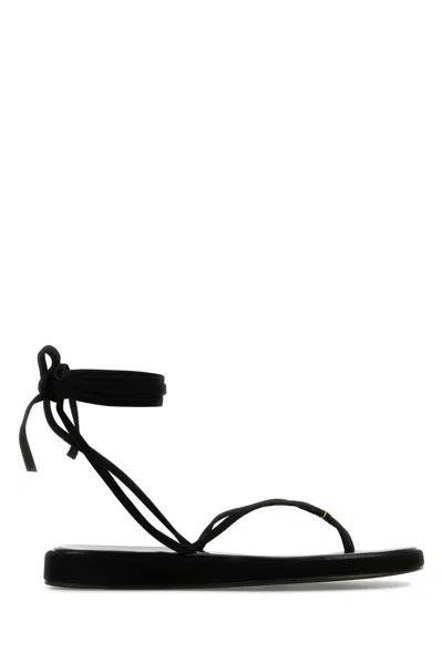 Tory Burch Black Suede Capri Sandals