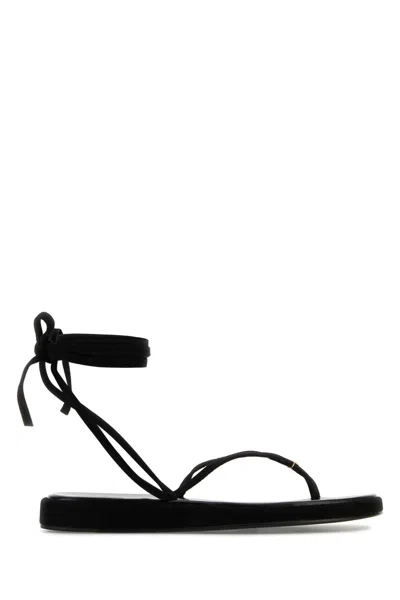 Tory Burch Black Suede Capri Sandals