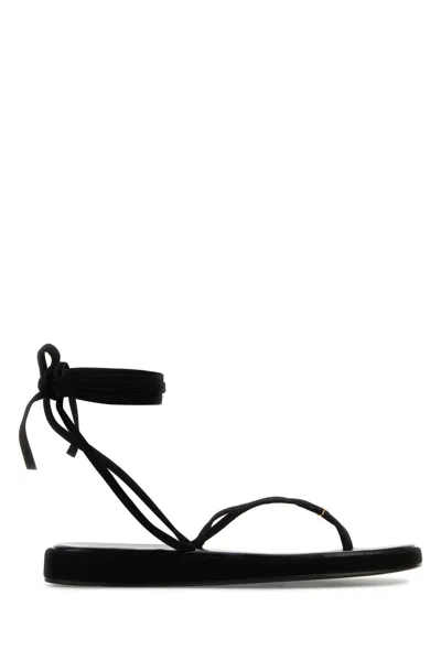Tory Burch Black Suede Capri Sandals