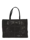 Tory Burch Black Tote Bag With Jacquard Logo