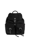 Tory Burch Functional Nylon Backpack With Multiple Pockets In Black