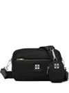 Tory Burch Shoulder Bag With Adjustable Strap And Front Pocket In Black