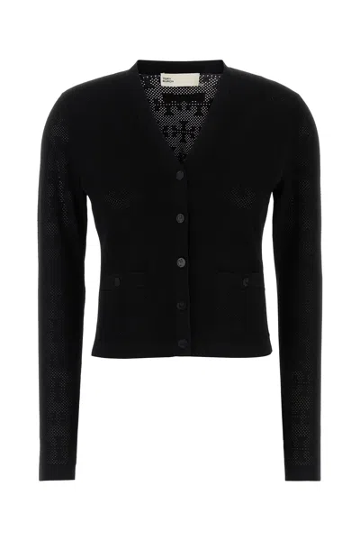Tory Burch Black Viscose Blend Cardigan