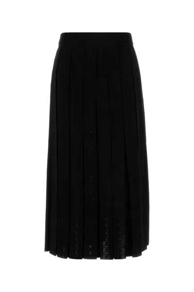 Tory Burch Black Viscose Blend Skirt