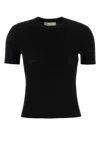 Tory Burch Black Viscose Blend Sweater In Black