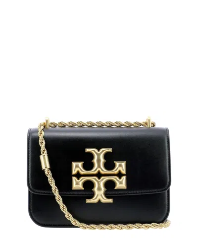 Tory Burch Eleanor Logo Plaque Small Shoulder Bag In Black