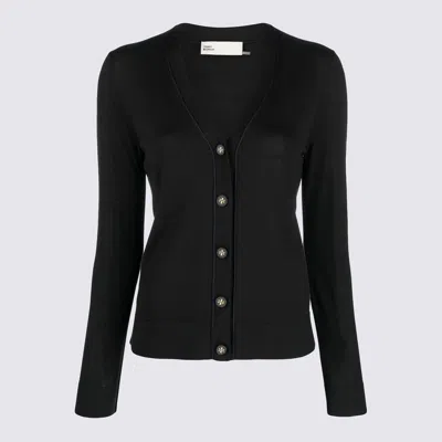 Tory Burch Black Wool-silk Blend Top