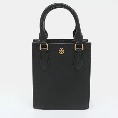 Pre-owned Tory Burch Blake Mini Black Leather Crossbody Bag