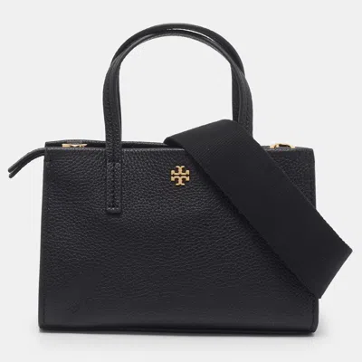 Pre-owned Tory Burch Blake Mini Black Leather Tote