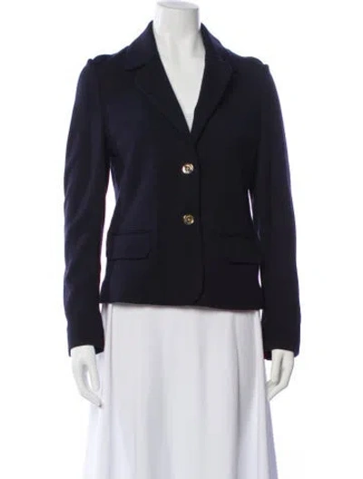 Pre-owned Tory Burch Blazer In Blue
