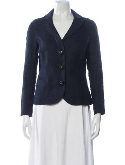 Pre-owned Tory Burch Blazer In Blue