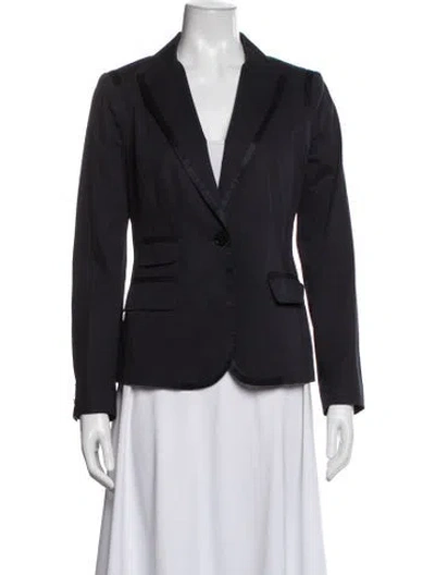 Pre-owned Tory Burch Blazer In Blue