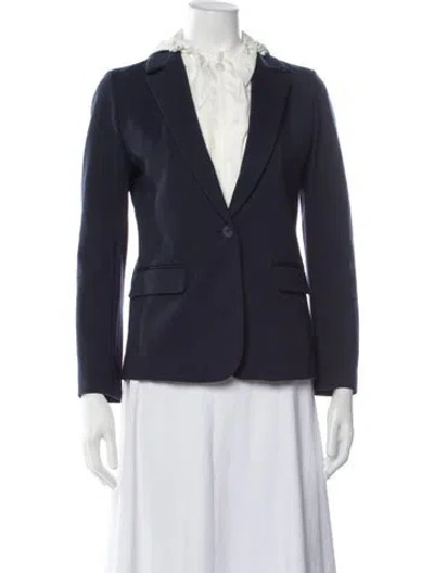 Pre-owned Tory Burch Blazer In Blue