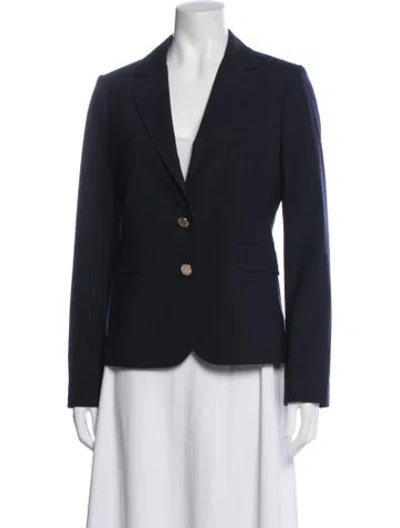 Pre-owned Tory Burch Blazer In Blue