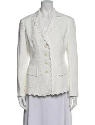 Pre-owned Tory Burch Blazer In White