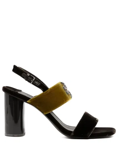 Tory Burch Block-heel 100mm Sandals In Pumpkin Seed