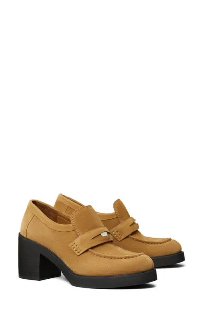 Tory Burch Block Heel Penny Loafer In Black