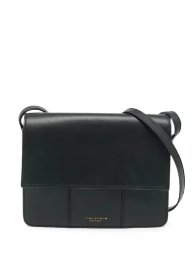 Pre-owned Tory Burch Block-t Shoulder Bag In Black
