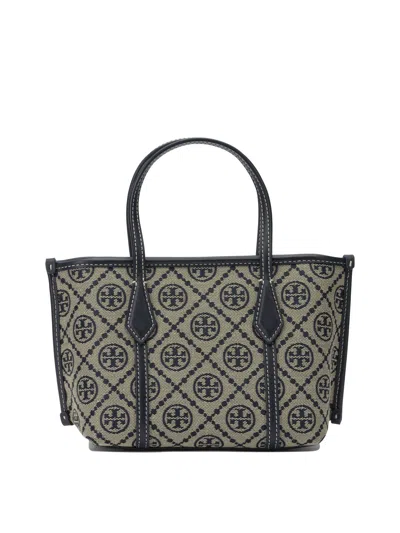 Tory Burch Blue Cotton Blend Shoulder Bag