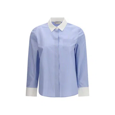 Tory Burch Pattern Cotton Shirt In Purple