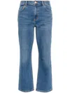 Tory Burch Customizable Belt Cropped Flare Jeans In Blue