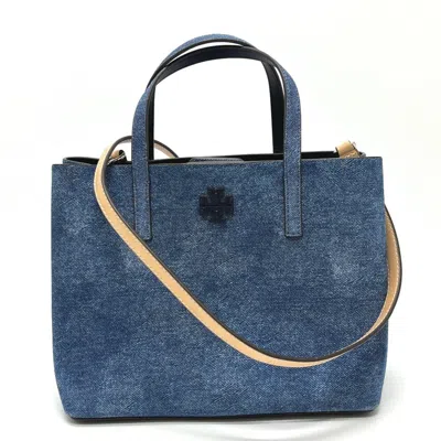 Pre-owned Tory Burch Blue Denim Tote Bag ()