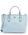 Tory Burch Blue Leather Robinson Mico Double-zip Tote (authentic Pre-loved)