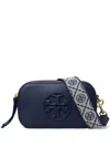 Tory Burch Mini Miller Leather Crossbody Bag In Blue