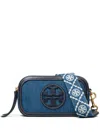 Tory Burch Mini Miller Denim Crossbody Bag In Blue