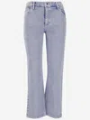 Tory Burch Stretch Denim Jeans In Blue