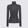 Tory Burch Printed Stretch-polyamide Top In Blue