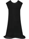 Tory Burch Wire Hem Rib Knit Minidress In Black