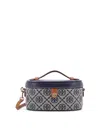 Tory Burch Leather And T Monogram Fabric Vanity Case