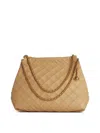Tory Burch Quilted Chain Strap Shoulder Bag In Beige