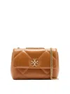 Tory Burch Kira Diamond Small Convertible Shoulder Bag In Brown