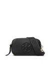 Tory Burch Miller Mini Zip Leather Crossbody Bag In Black