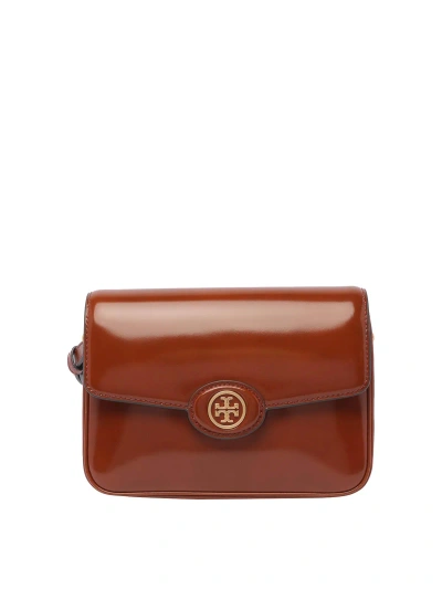 Tory Burch Robinson Shoulder Bag Convertible In Brown