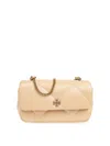 Tory Burch Kira Diamond Quilt Pave Mini Flap Bag In Nude & Neutrals
