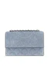 Tory Burch Fleming Denim Small Convertible Shoulder Bag