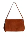 Tory Burch Romy Shoulder Bag In Suede Color Park Bench In Brown