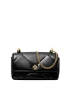 Tory Burch Black Small Kira Quilted Shoulder Bag In Black