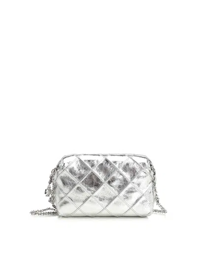 Tory Burch Fleming Shoulder Bag In Silver